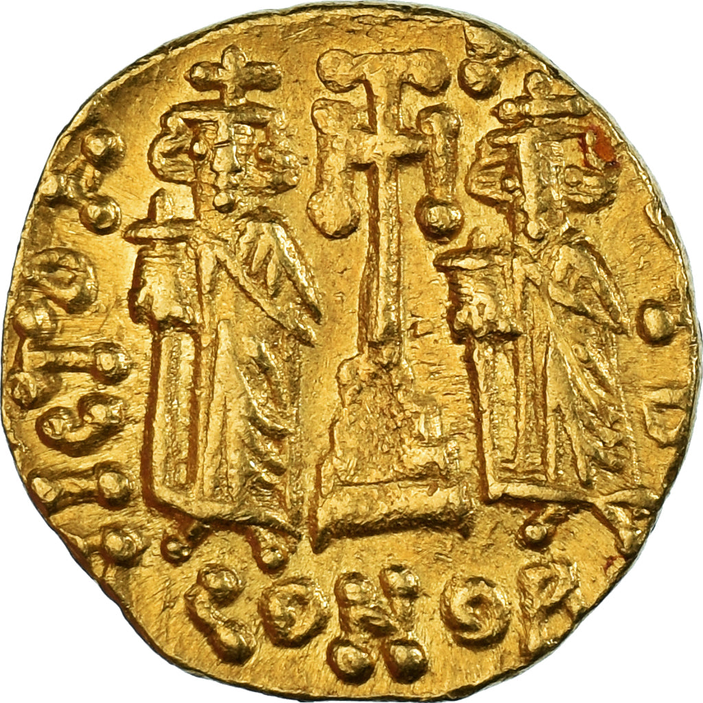 Coin, Constantine IV, Solidus, 668-685, Constantinople, AU(50-53), Gold