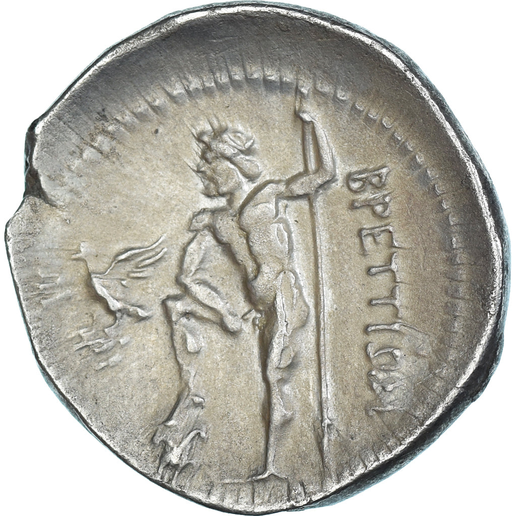 Coin, Bruttium, Drachm, ca. 216-214 BC, AU(55-58), Silver, SNG-Cop:1615 (same