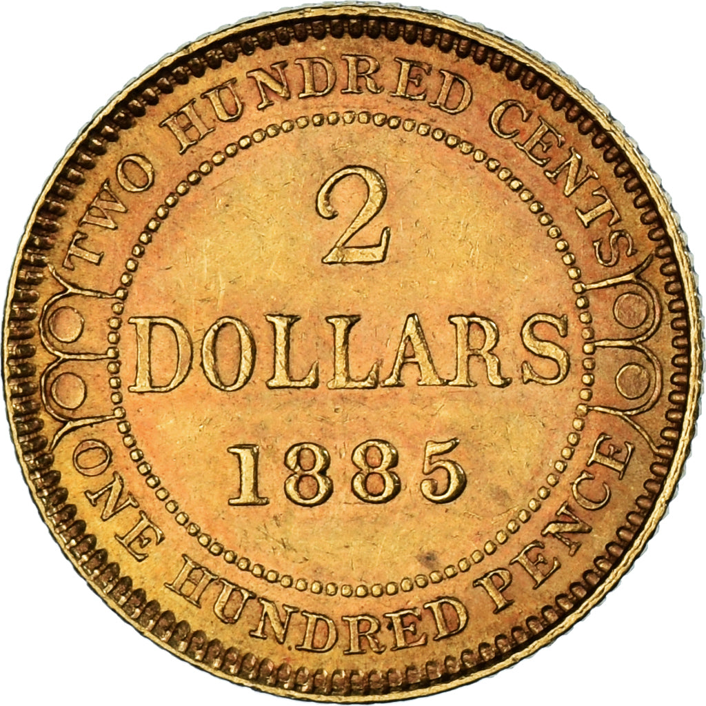 Monnaie, Canada, Victoria, 2 Dollars, 1885, Londres, TTB+, Or, Friedberg:1.