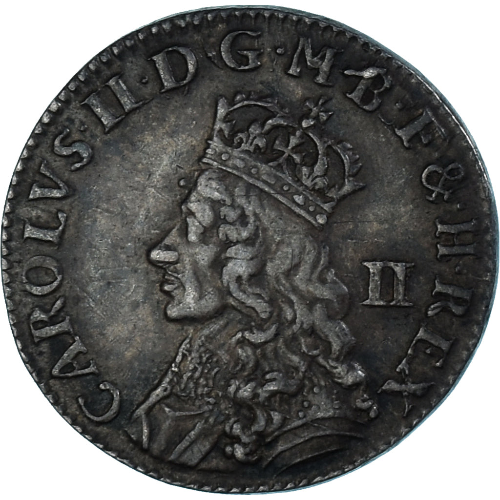 Coin, Great Britain, Charles II, 2 Pence, Undated (1660-1685), AU(50-53)