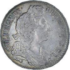 Coin, Great Britain, William III, 1/2 Crown, 1696, VF(30-35), Silver, Spink:3487