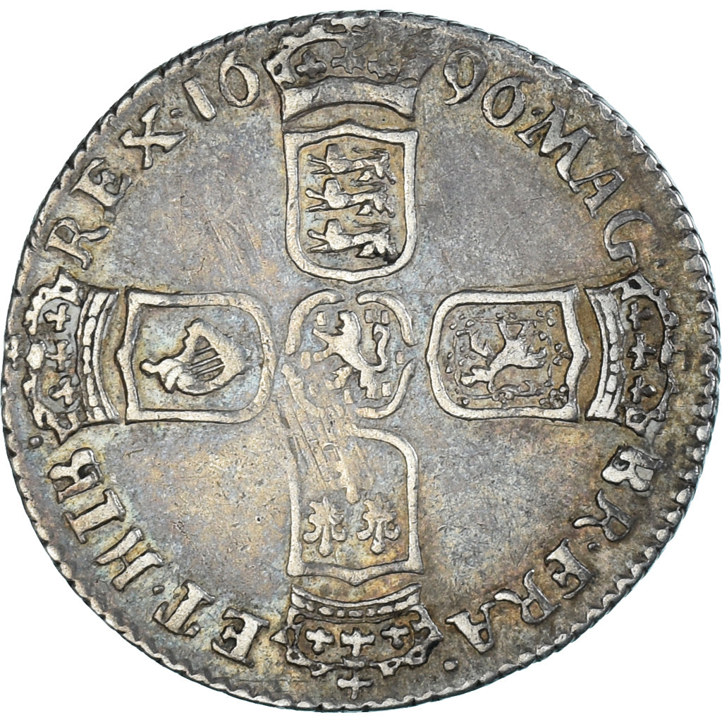 Munten, Groot Bretagne, William III, 6 Pence, 1696, Exeter, FR+, Zilver