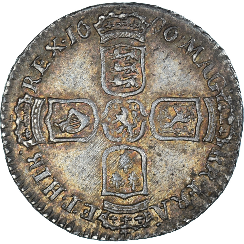 Moeda, Grã-Bretanha, William III, 6 Pence, 1696, York, EF(40-45), Prata