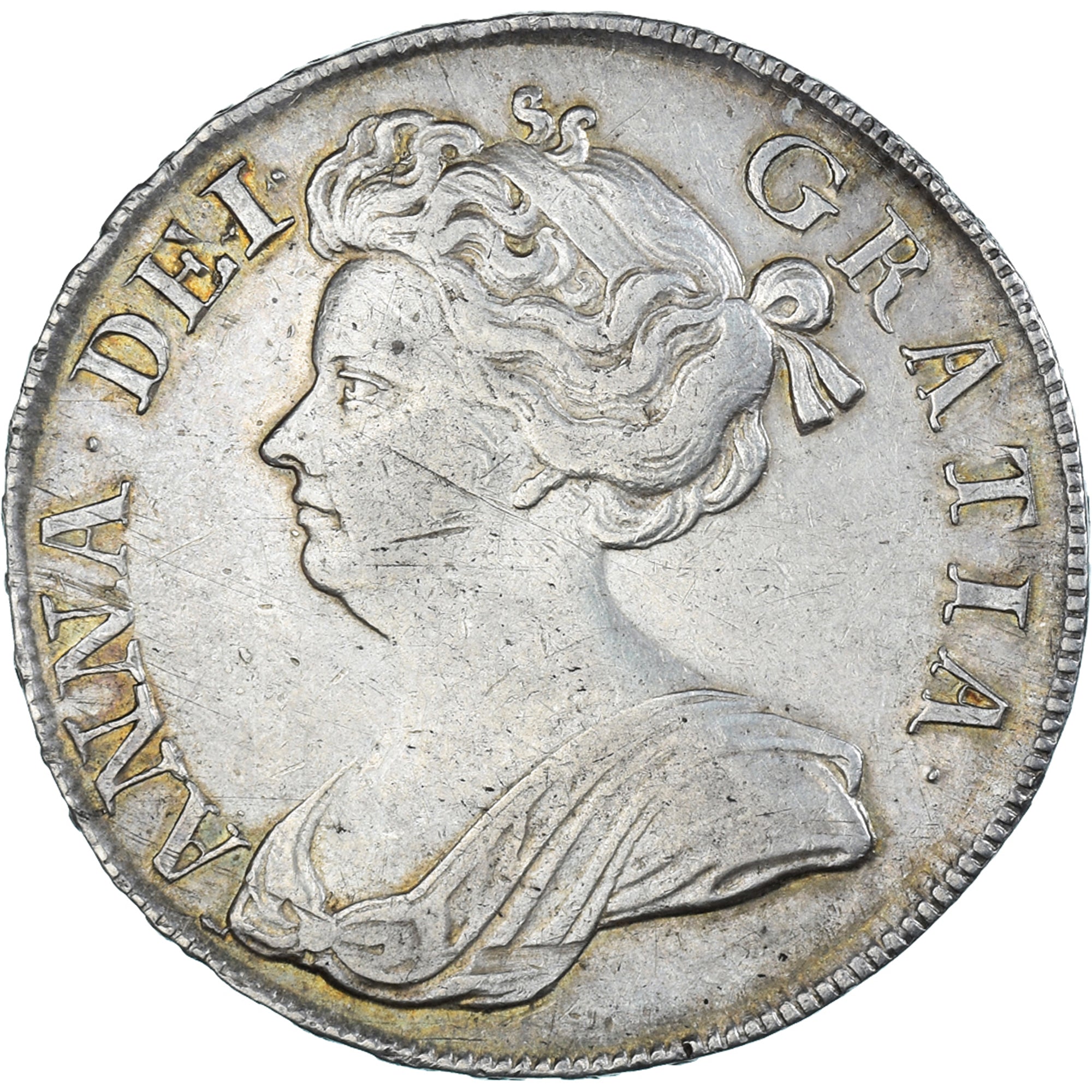 Coin, Great Britain, Anne, 1/2 Crown, 1713, EF(40-45), Silver, Spink:3607