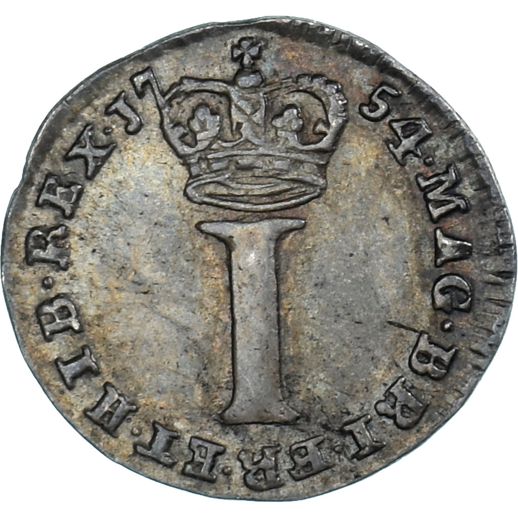 Münze, Großbritannien, George II, Penny, 1754, VZ, Silber, Spink:3715A