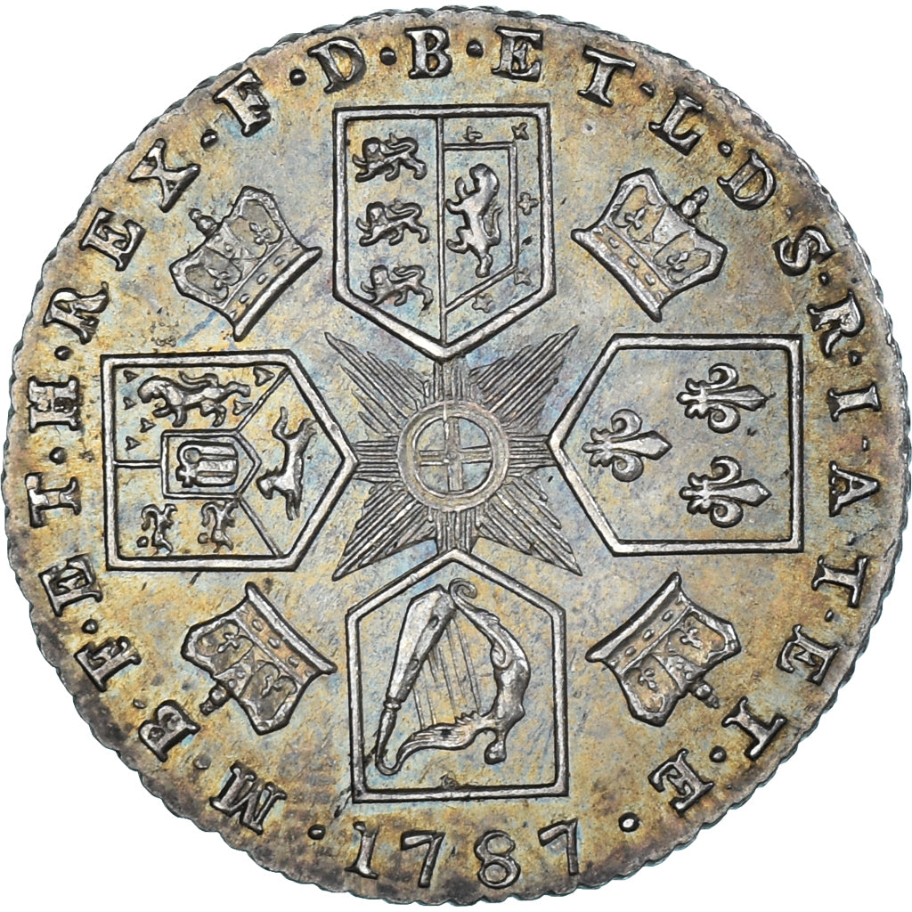 Moneta, Gran Bretagna, George III, 6 Pence, 1787, SPL-, Argento, Spink:3749