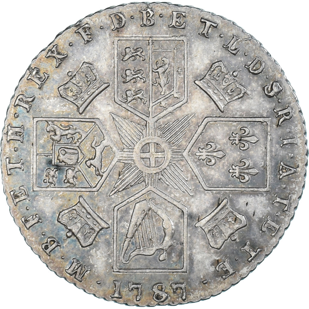 Münze, Großbritannien, George III, 6 Pence, 1787, VZ, Silber, Spink:3749