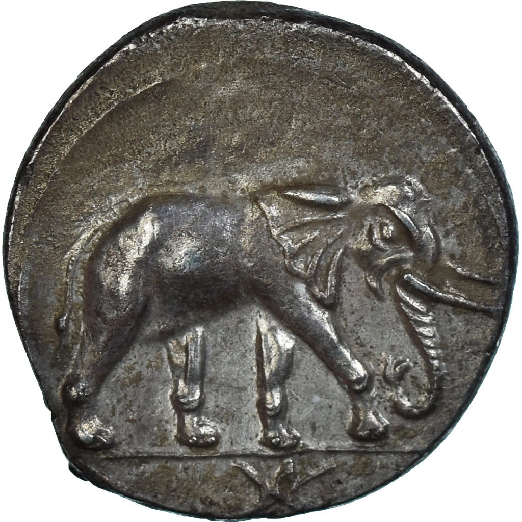 Coin, Zeugitana, 1/2 Shekel, 213-210 BC, Carthage, AU(55-58), Silver