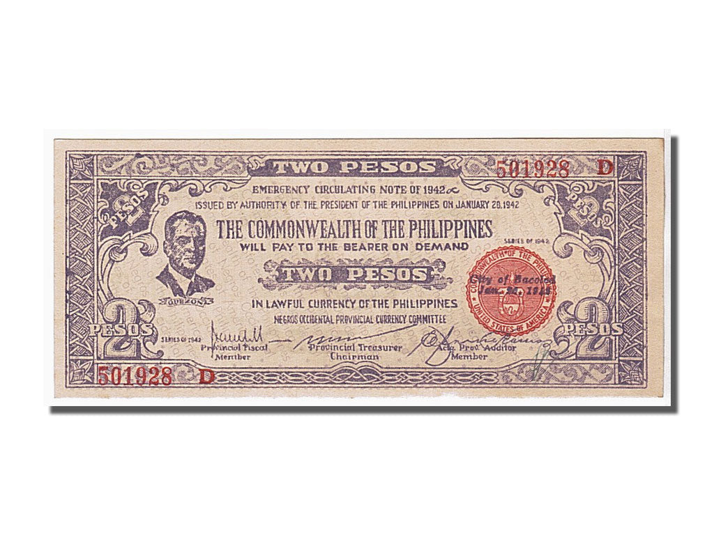 Geldschein, Philippinen, 2 Pesos, 1942, KM:S647B, UNZ