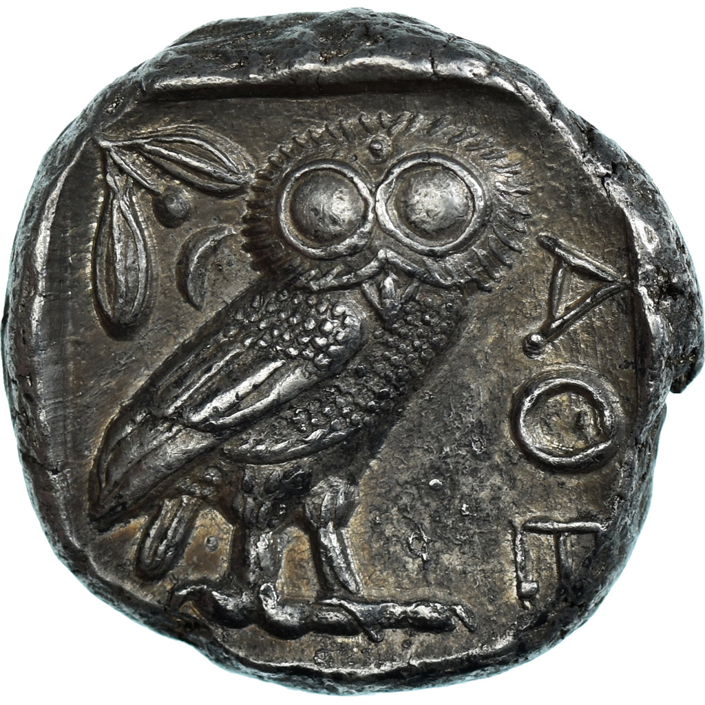 Coin, Attica, Tetradrachm, ca. 454-404 BC, Athens, AU(55-58), Silver, HGC:4-1597