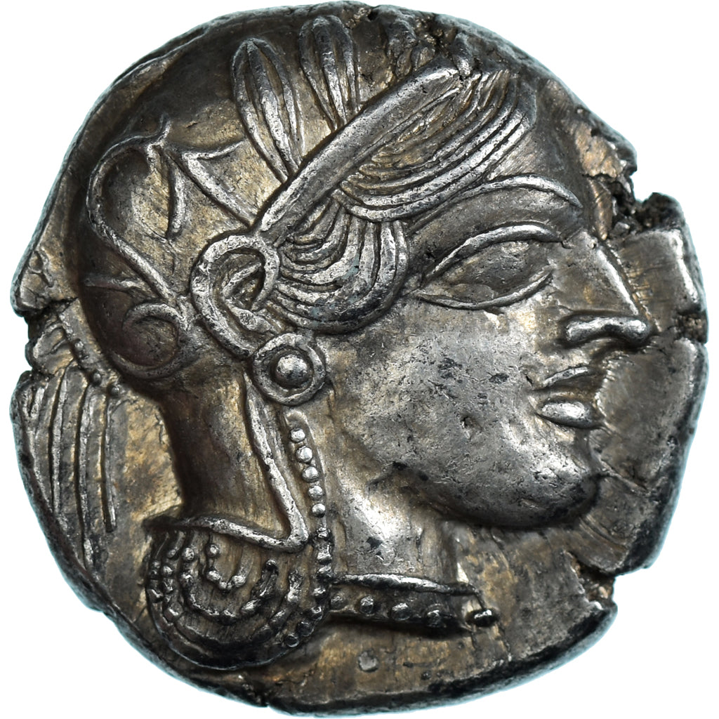 Coin, Attica, Tetradrachm, ca. 454-404 BC, Athens, AU(55-58), Silver, HGC:4-1597