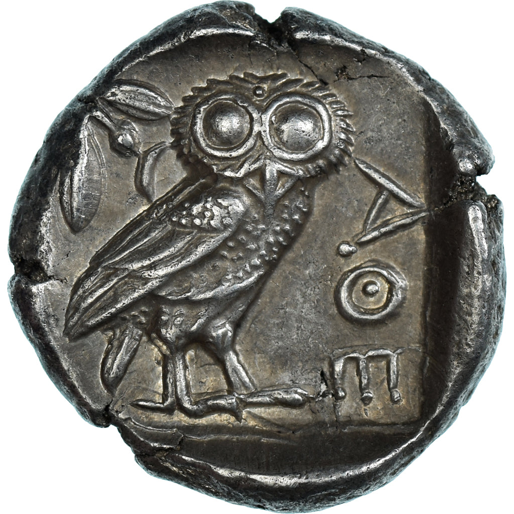 Coin, Attica, Tetradrachm, ca. 454-404 BC, Athens, AU(55-58), Silver, HGC:4-1597