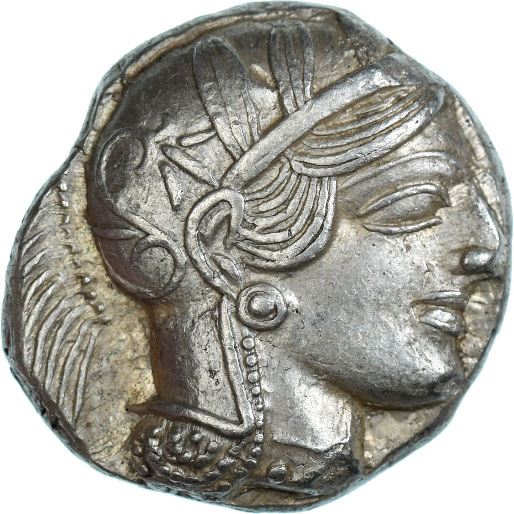 Coin, Attica, Tetradrachm, ca. 454-404 BC, Athens, AU(55-58), Silver, HGC:4-1597