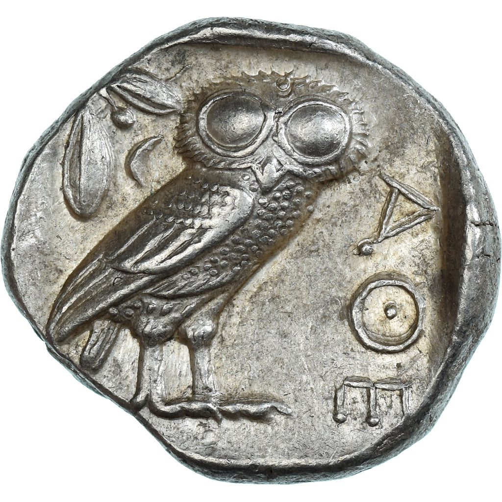 Coin, Attica, Tetradrachm, ca. 454-404 BC, Athens, AU(55-58), Silver, HGC:4-1597