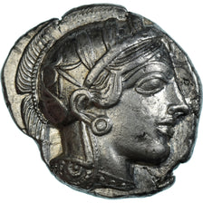 Coin, Attica, Tetradrachm, ca. 454-404 BC, Athens, AU(55-58), Silver, HGC:4-1597