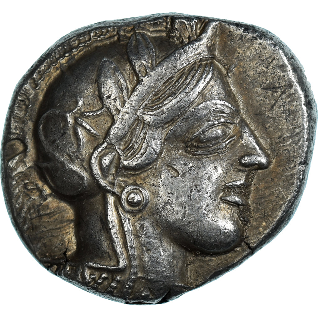 Coin, Attica, Tetradrachm, ca. 454-404 BC, Athens, AU(50-53), Silver, HGC:4-1597