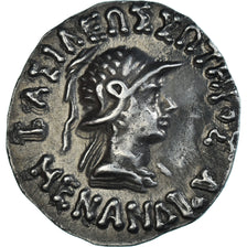 Coin, Indo-Greek Kingdom, Menander, Drachm, ca. 155-130 BC, AU(50-53), Silver