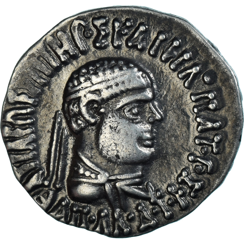 Moneda, Indo-Greek Kingdom, Apollodotos II, Drachm, ca. 85-65 BC, MBC+, Plata