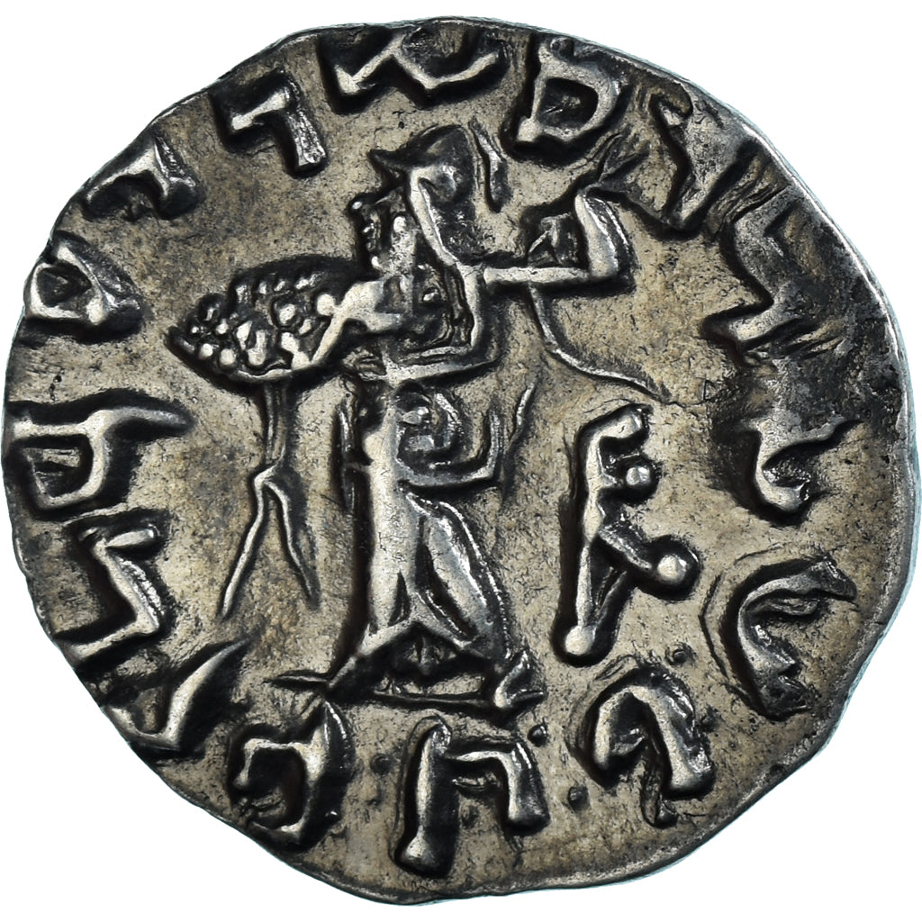 Moneda, Indo-Greek Kingdom, Apollodotos II, Drachm, ca. 85-65 BC, MBC+, Plata
