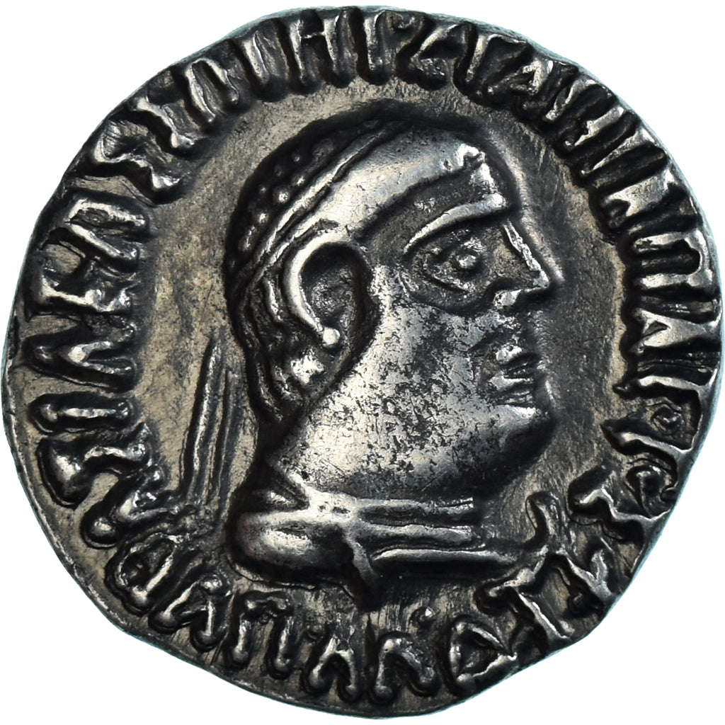 Moneta, Indo-Greek Kingdom, Apollodotos II, Drachm, ca. 85-65 BC, BB+, Argento