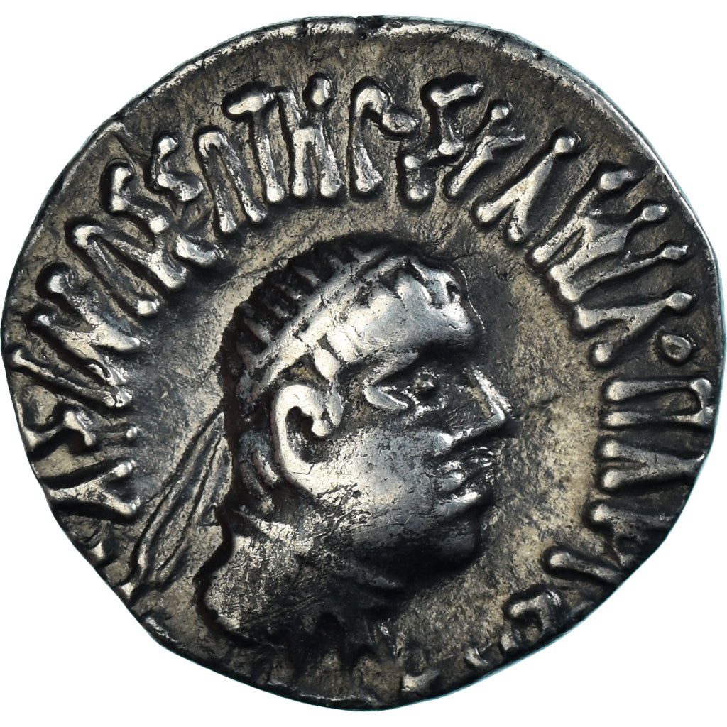 Moneta, Indo-Greek Kingdom, Apollodotos II, Drachm, ca. 85-65 BC, BB+, Argento