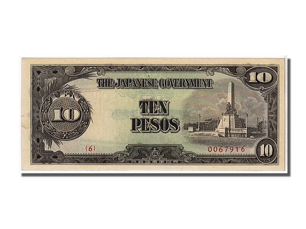 Filippine, 10 Pesos, 1943, KM:111a, FDS