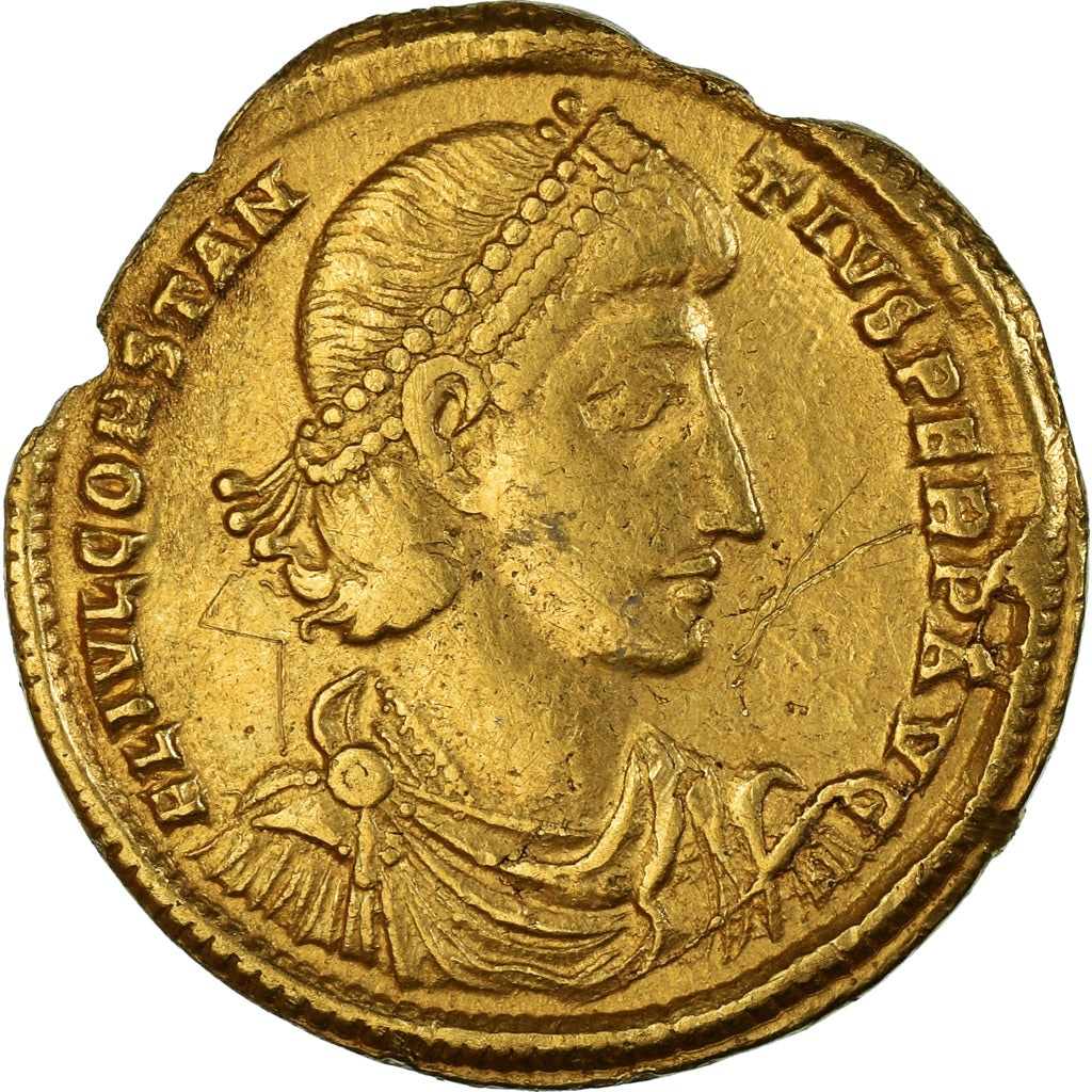 Coin, Constantius II, Solidus, 347-355, Antioch, EF(40-45), Gold, RIC:VIII-83