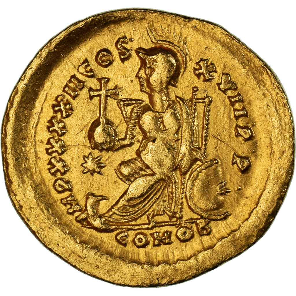 Coin, Aelia Eudocia, Solidus, 441-450, Constantinople, AU(50-53), Gold