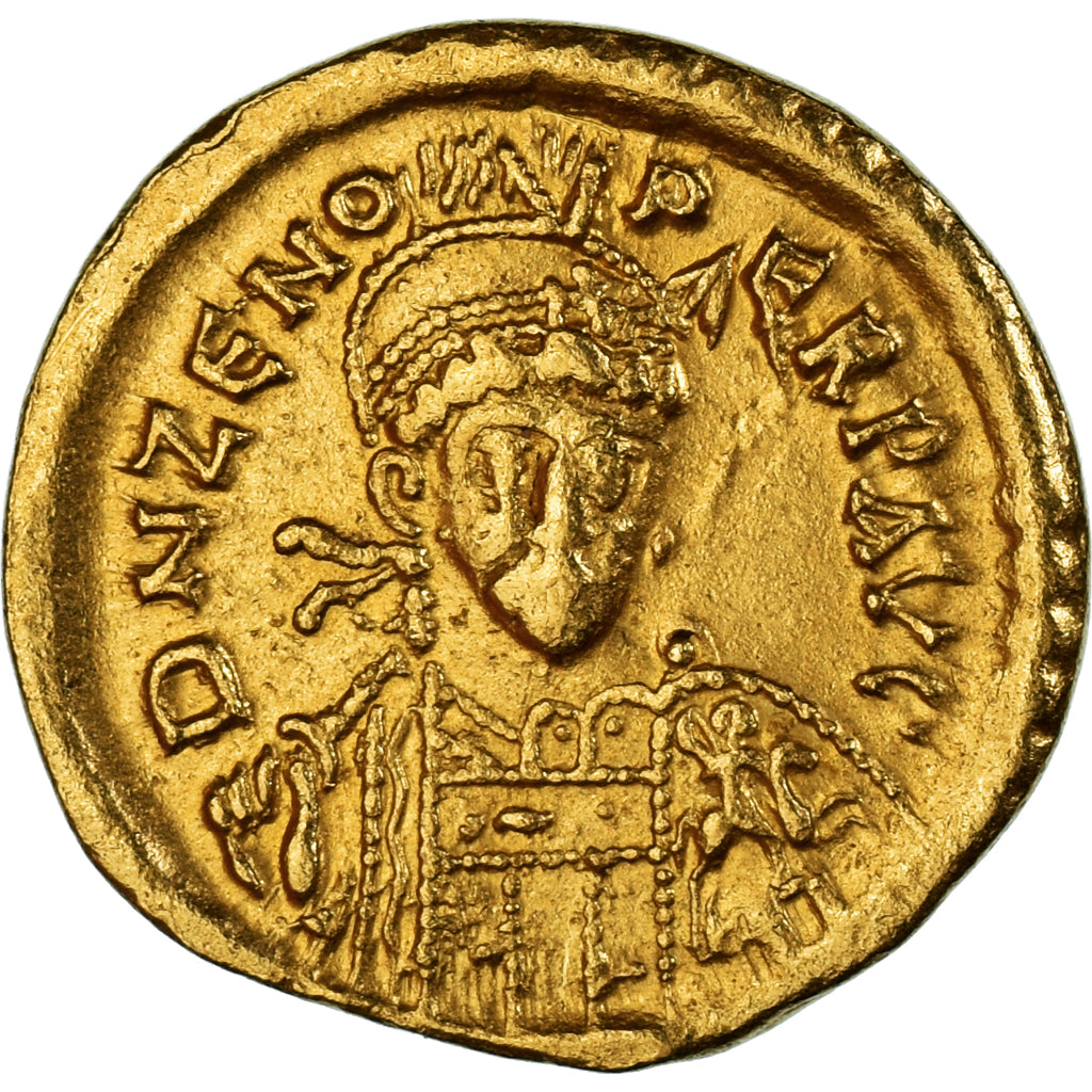 Coin, Zeno, Solidus, 476-491, Uncertain Mint, AU(50-53), Gold, RIC:X-910