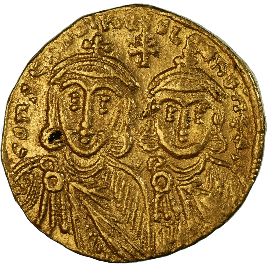 Coin, Constantine V Copronymus, with Leo IV and Leo III, Solidus, ca. 750-756