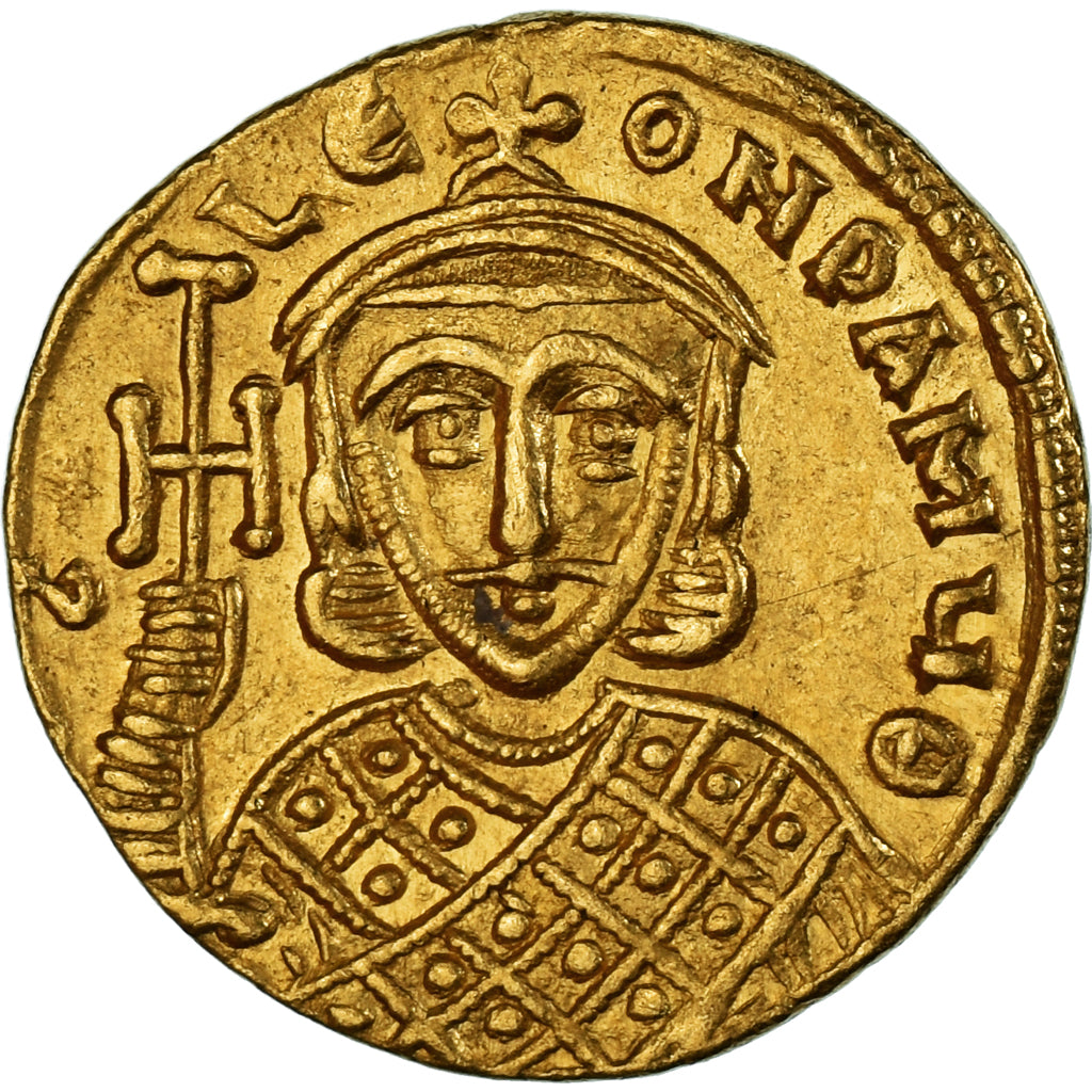 Coin, Constantine V Copronymus, with Leo IV and Leo III, Solidus, 756-764