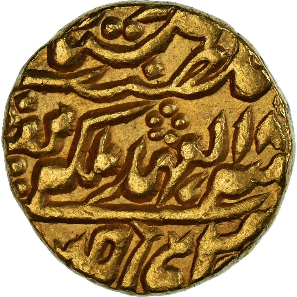 Monnaie, Inde, Madho Singh II avec Victoria, Mohur, 1891, Sawai Jaipur, SUP, Or