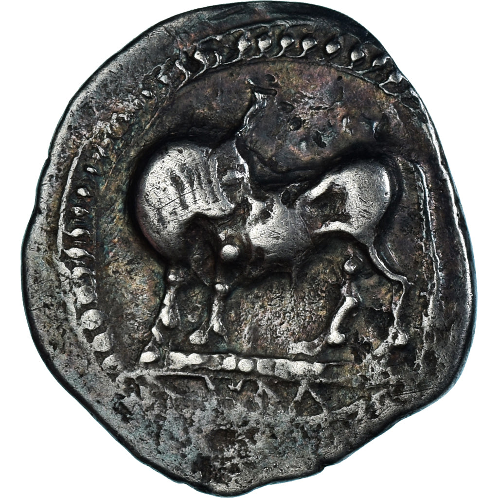 Moneda, Lucania, Drachm, ca. 530-510 BC, Sybaris, MBC, Plata, HN Italy:1736