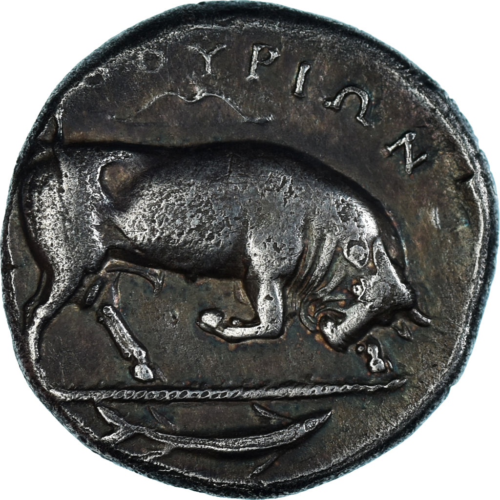 Moneta, Lucania, Stater, ca. 400-350 BC, Thourioi, AU(50-53), Srebro, HN