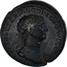 Monnaie, Trajan, As, 116, Rome, TTB+, Bronze, RIC:III-3673