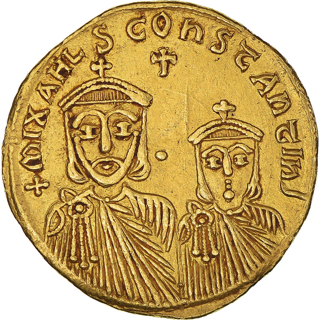 Moeda, Theophilus, with Constantine and Michael III, Solidus, 831-840