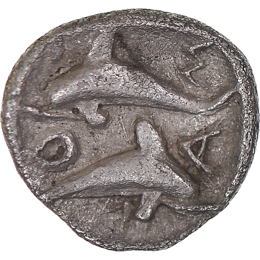 Moneda, Islands off Thrace, Hemiobol, ca. 412-404 BC, Thasos, MBC+, Plata