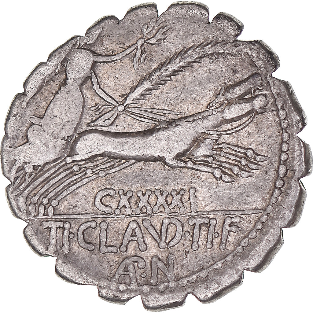 Coin, Ti. Claudius Ti. f. Ap. n. Nero, Denarius Serratus, 79 BC, Rome