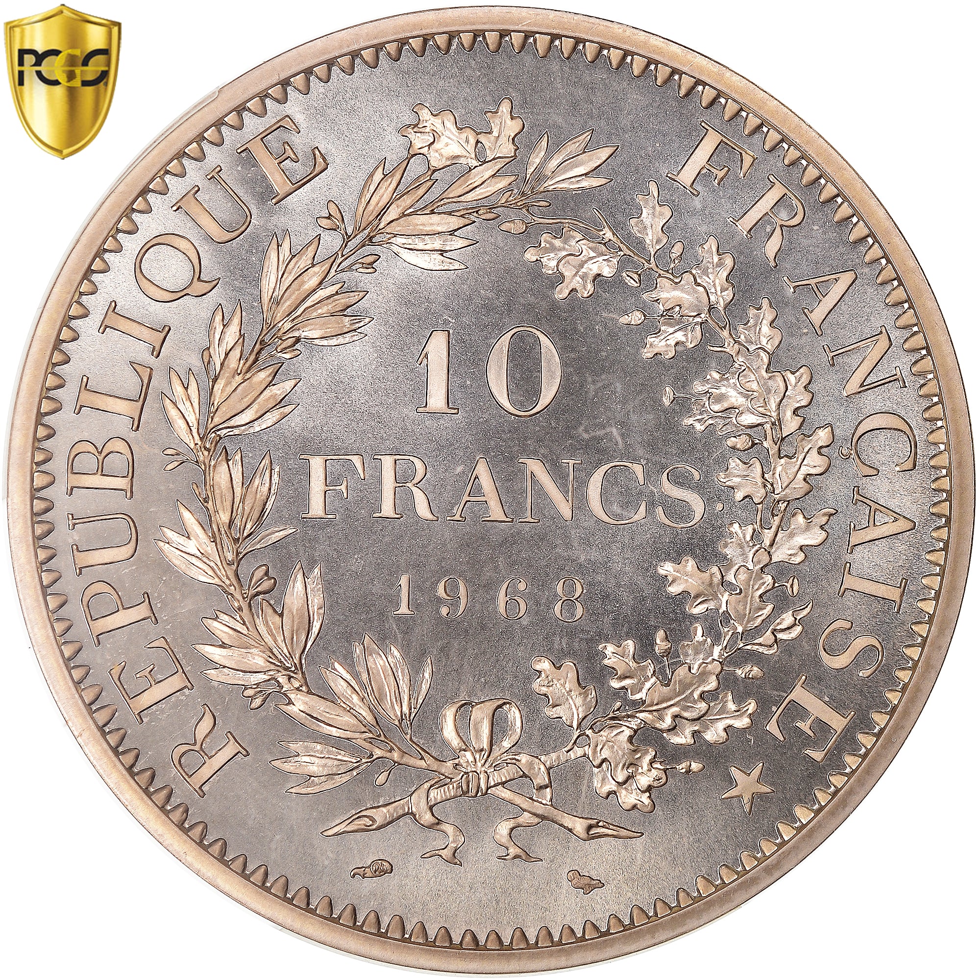 Monnaie, France, Hercule, 10 Francs, 1968, Monnaie de Paris, Piéfort, PCGS