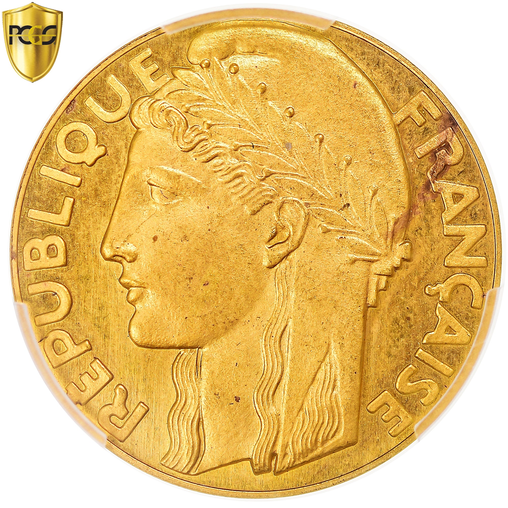 Coin, France, Visite de René Coty, 20 Francs, 1955, Monnaie de Paris, PCGS