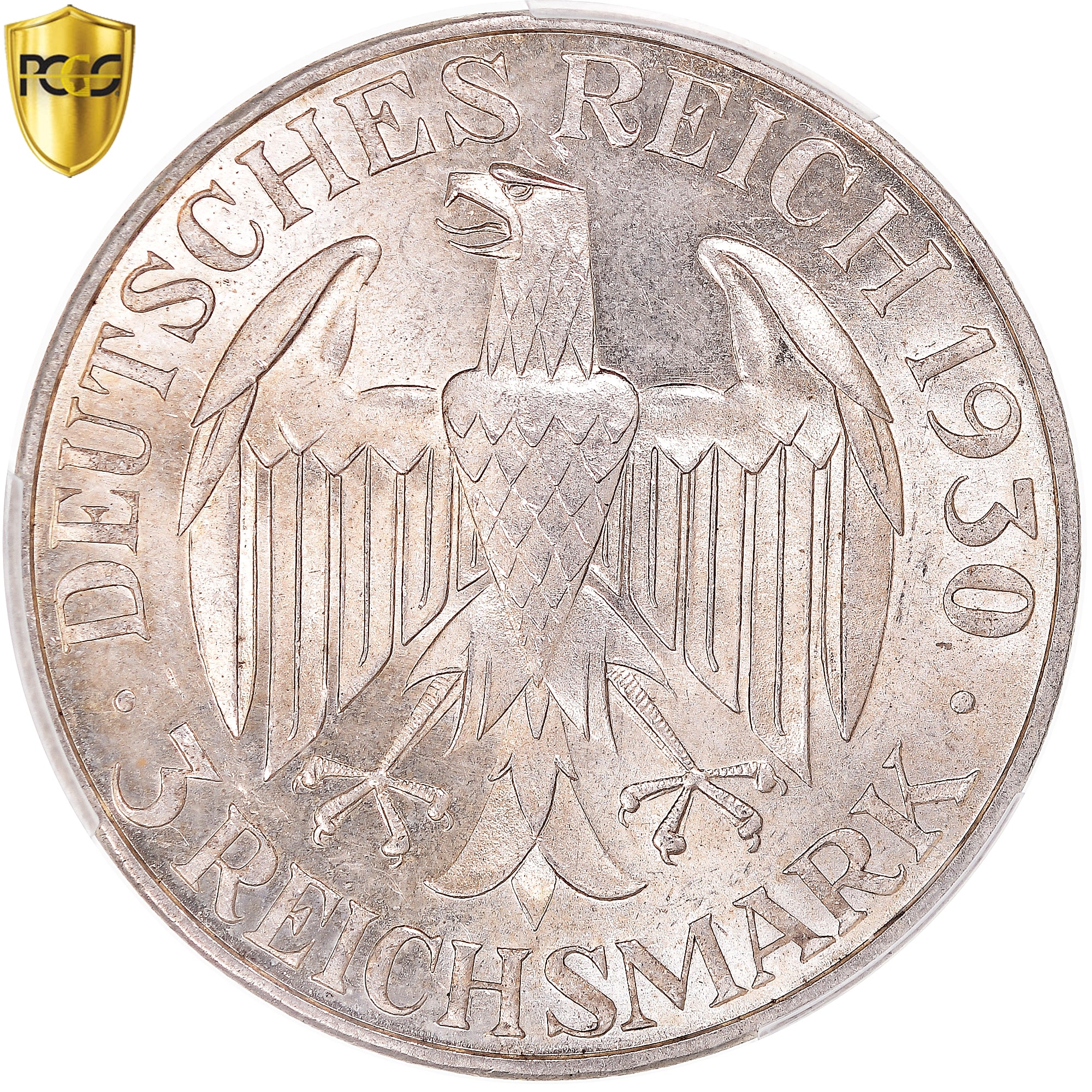 Moneda, ALEMANIA - REPÚBLICA DE WEIMAR, Graf Zeppelin, 3 Mark, 1930, Stuttgart