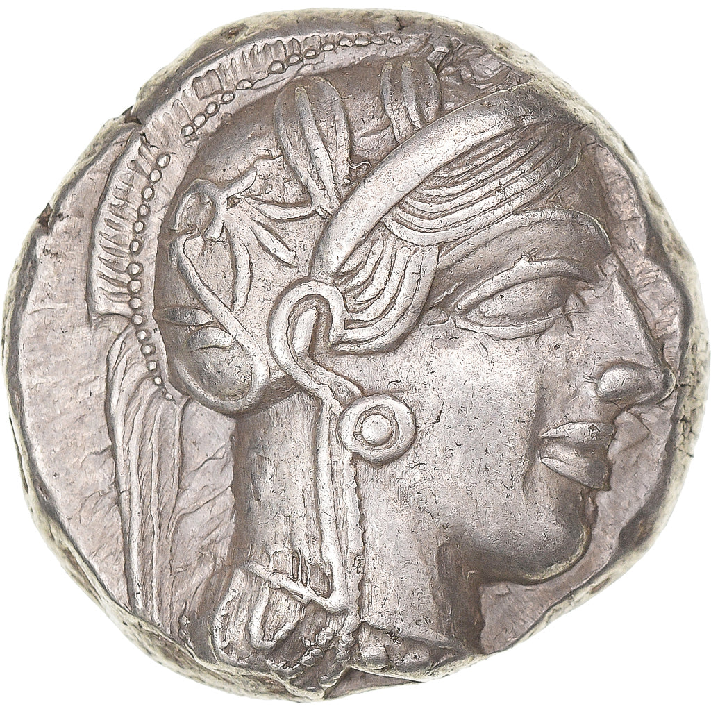Coin, Attica, Tetradrachm, ca. 454-404 BC, Athens, AU(55-58), Silver, HGC:4-1597
