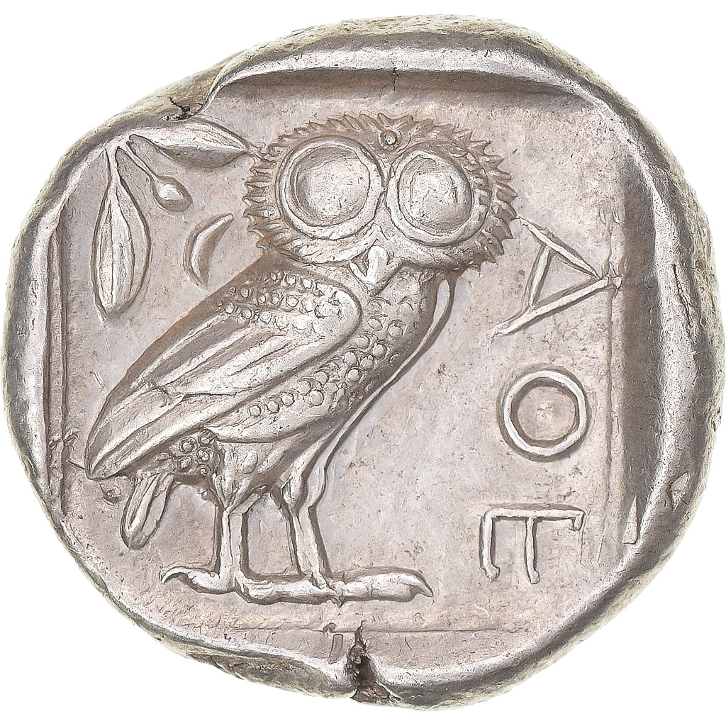 Coin, Attica, Tetradrachm, ca. 454-404 BC, Athens, AU(55-58), Silver, HGC:4-1597