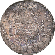 Moneda, Perú, Ferdinand VI, 8 Reales, 1755, Lima, JD, SC, Plata, KM:55.1