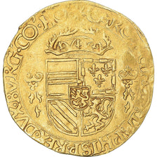 Monnaie, Pays-Bas, Charles Quint, couronne d'or au soleil, 1543, Nimega, TTB+