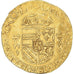 Moneta, Paesi Bassi, Charles Quint, couronne d'or au soleil, 1543, Nimega, BB+