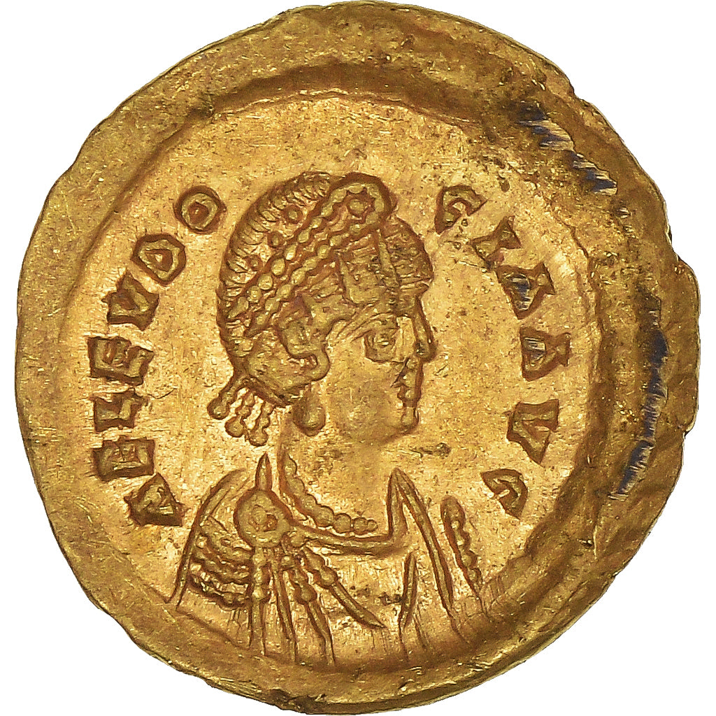 Coin, Aelia Eudocia, Tremissis, 444, Constantinople, AU(55-58), Gold, RIC:335