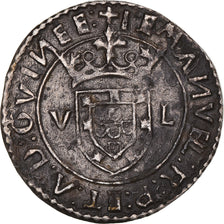 Moeda, Portugal, Manuel I, Tostao, Lisbon, VL, EF(40-45), Prata