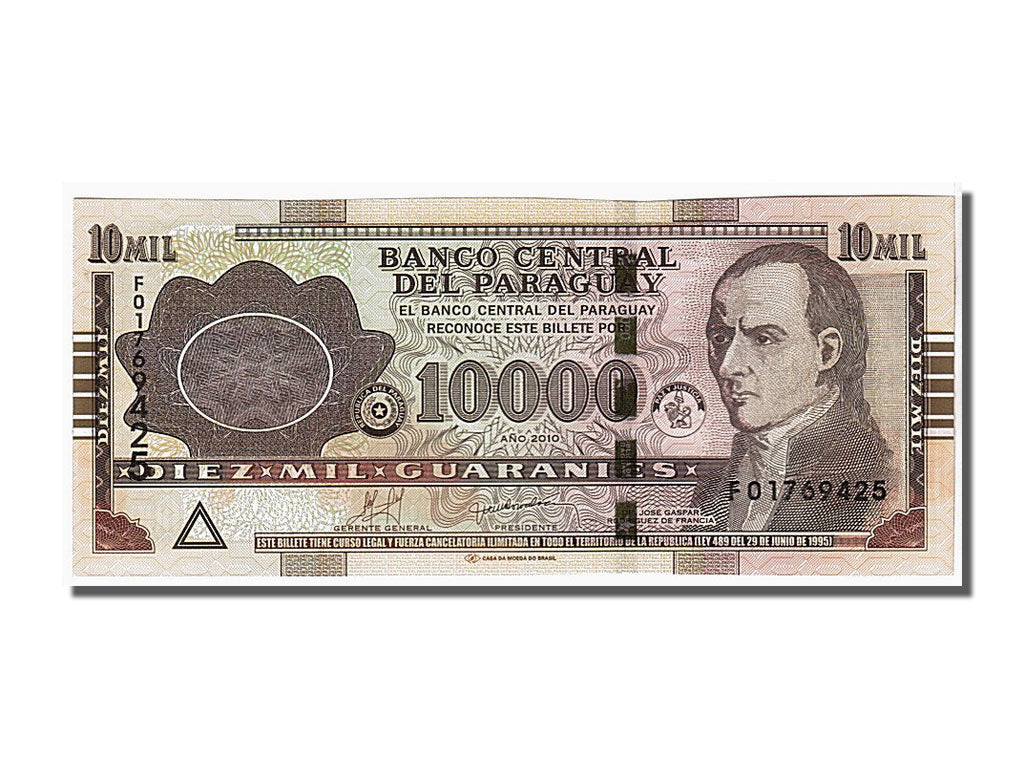 Banknote, Paraguay, 10 000 Guaranies, 2010, UNC(65-70)