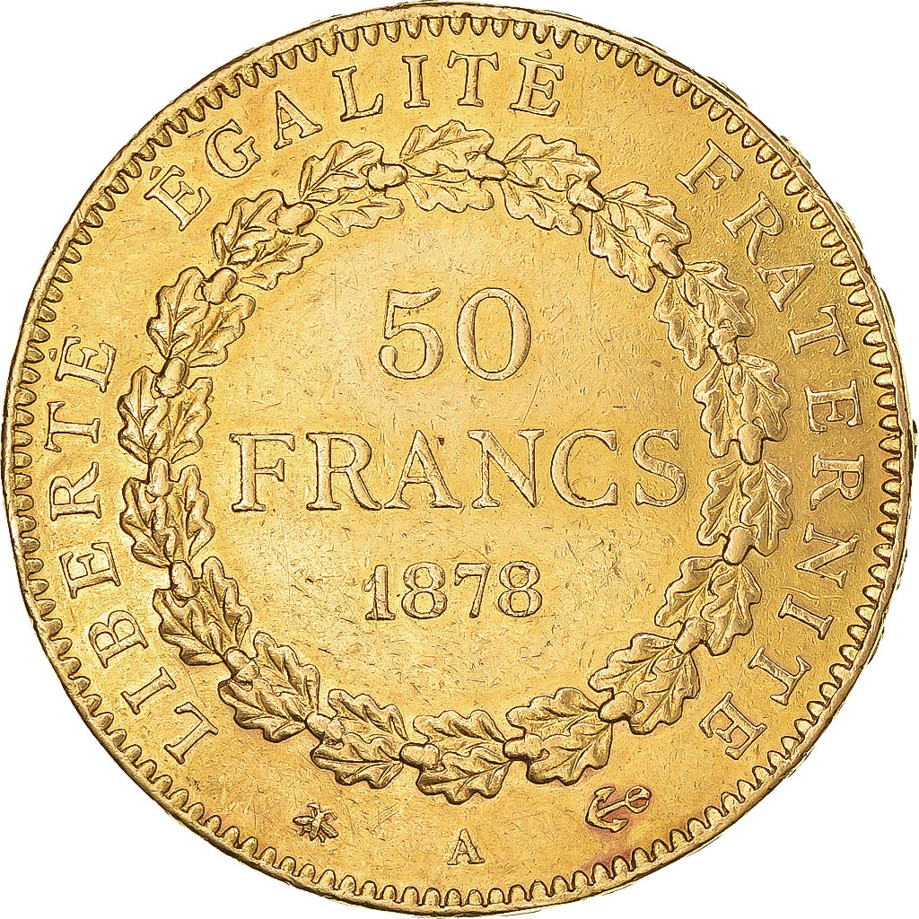 Monnaie, France, Génie, 50 Francs, 1878, Paris, SUP, Or, Gadoury:1113, KM:831